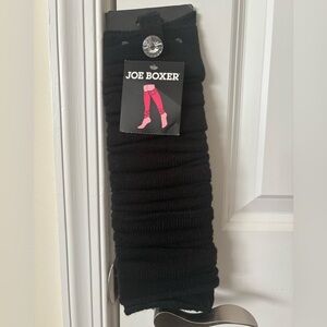 Joe Boxer Black Knit Leg Warmers